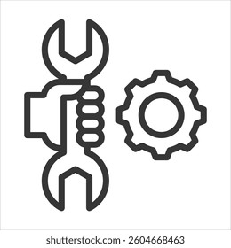 Custom Configuration Outline Icon Vector Illustration