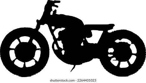 vector de silueta de motocicleta de cobre personalizado 