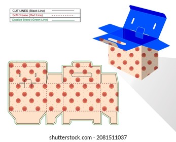 Diseño de empaquetado de cajas de dibujos animados ondulados personalizadas y caja vectorial 3D