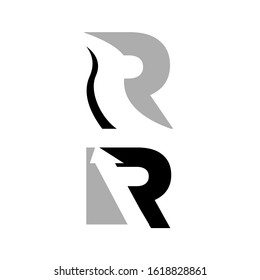 custom creative initial Letter R logo design vector graphic concept