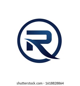 custom creative initial Letter R logo design vector graphic concept