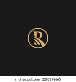 Custom Creative Initial Letter R Circle Logo Design Vector Graphic Concept
