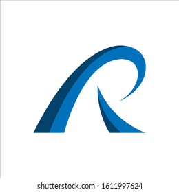 custom creative initial R Letter R logo design vector graphic concept
