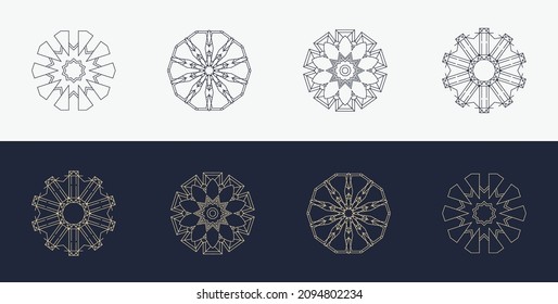 custom, creative, luxury ornament, frame, mandala, logo icon, symbol 