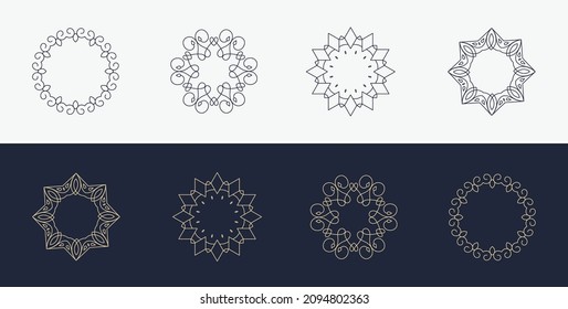 custom, creative, luxury ornament, frame, mandala, logo icon, symbol 