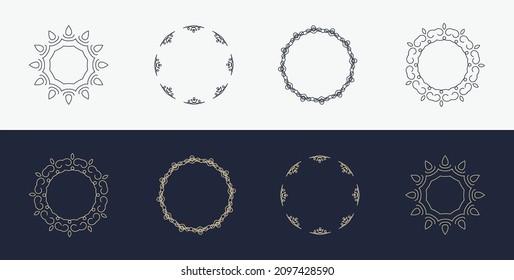 custom, creative, luxury ornament, frame, mandala, logo icon, symbol 