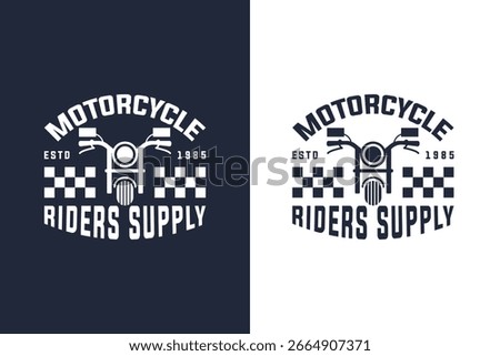 Custom Cruiser Motorcycle Badge Retro Rider Emblem Logo