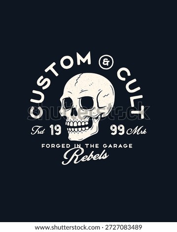 Custom Cult Skull Logo Design Forged in the Garage Rebels