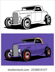 Custom Culture Hotrod Car Illustration 09