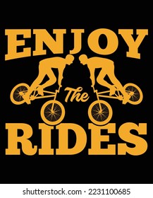 Custom Cycling Typography print vector design
