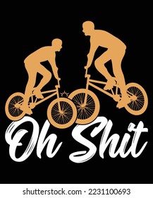 Custom Cycling Typography print vector design
