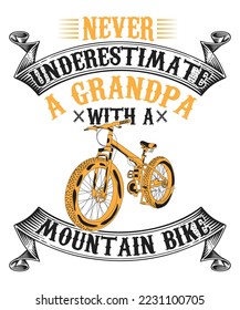 Custom Cycling Typography print vector design