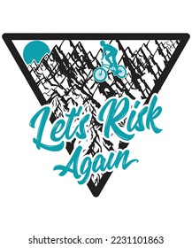 Custom Cycling typography print vector design