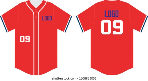 Baseball Jersey Template Royalty Free Stock SVG Vector and Clip Art