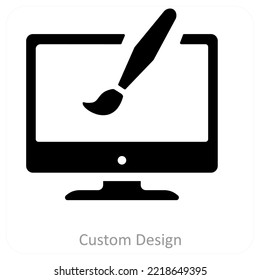 diseño personalizado y diseño del concepto de icono