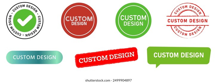 custom design editing icon logo badge stamp collection customized product label template