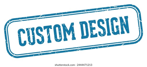 custom design stamp. custom design rectangular stamp isolated on white background