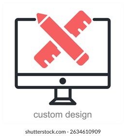 custom design vector icon concept design