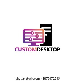 Custom desktop computer logo template design