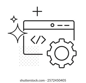 Custom Digital Solution and Application Development - Stock Illustration  as EPS 10 File