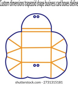 Dimensões personalizadas trapezoide forma caixas de cartão de visita modelo dieline para o vetor de embalagem de produto de varejo criativo