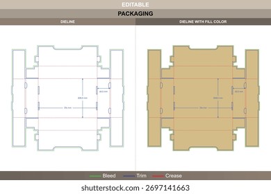 Custom display box dieline produced by clear vector outline supporting printing exactness and packaging uniformity snap lock die line format secures product setup effectively