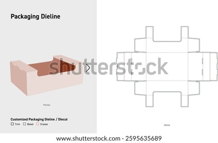 Custom Displayed Box Dieline template