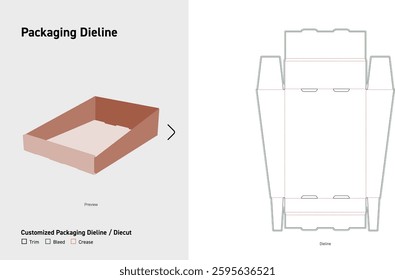 Custom Displayed box end lock dieline