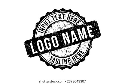 Custom distress logo badge vector