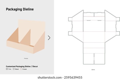 Custom double Tray displayed Box Dieline