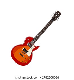 Ilustración personalizada de vectores de guitarra eléctrica