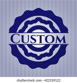 Custom emblem with jean high quality background