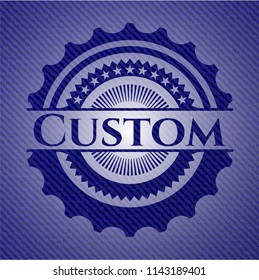 Custom emblem with jean texture