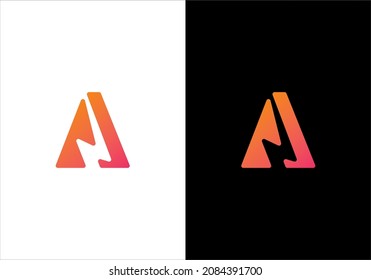 custom A energy letter logo