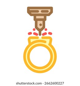 custom engravable color icon vector. custom engravable sign. isolated symbol illustration