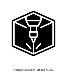 custom engravable glyph icon vector. custom engravable sign. isolated symbol illustration