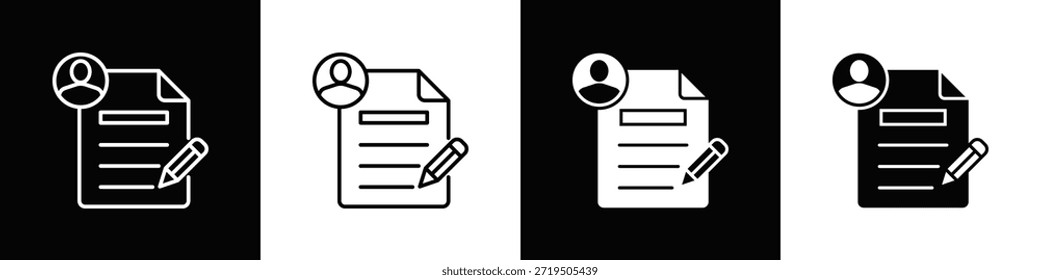 Custom Field Icon Set White Black Background Style