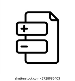 Icono de campos personalizados - Estilo de iconos de contorno negro para contabilidad y negocios