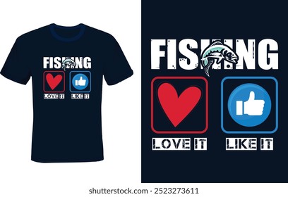 custom fishing t-shirt design vector