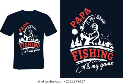 custom fishing t-shirt design vector