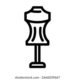 custom fit line icon vector. custom fit sign. isolated contour symbol black illustration