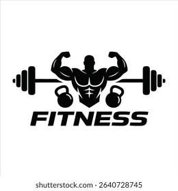 Custom fitness logo, vector graphic design 