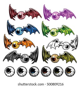 Custom fly eyes vector signs.