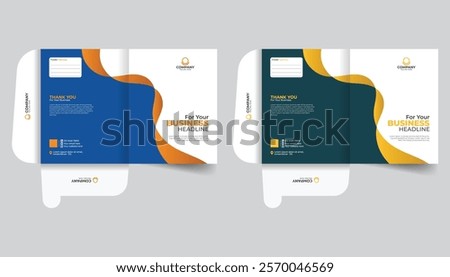 Custom folder design, Company report cover real estate File Cases. Modern Abstract Professional creative Luxury corporate presentation Document Folders 
