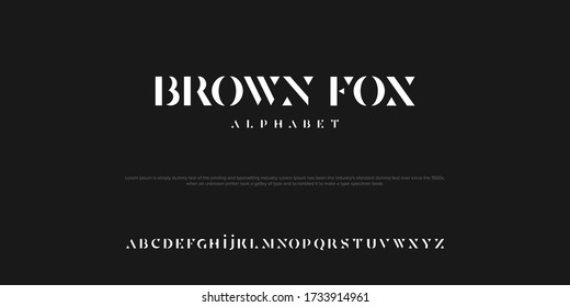 Alfabeto de tipo de letra personalizado palabra ABC, nombre es BROWN FOX