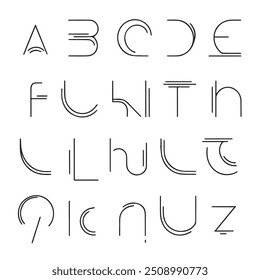 custom font with clean and modern lines, balancing both elegance and readability. The design should feature subtle curves and geometric shapes that give a unique character to each letter