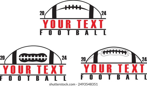 Custom Football Name, Football Silhouette, Football Cut Files