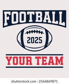 Custom Football Team T-Shirt Design 2025