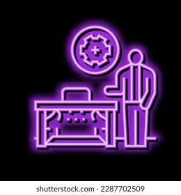 custom furniture interior design neon light sign vector. custom furniture interior design illustration