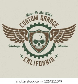 Custom Garage California - Tee Design For Prining